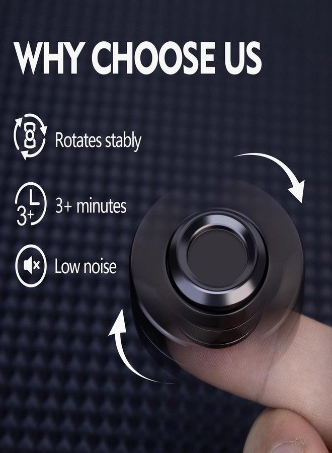 D.G.PLAYER 3-in-1 Fidget Toys Adults: Spinner, Slider & Clicker - Magnetic Stainless Steel Bearing for Super-Stable Rotation - Stress Relief, Enhanced Focus, and Habit Breaking, Kids Valentines Day Gifts (Black) - Image 4